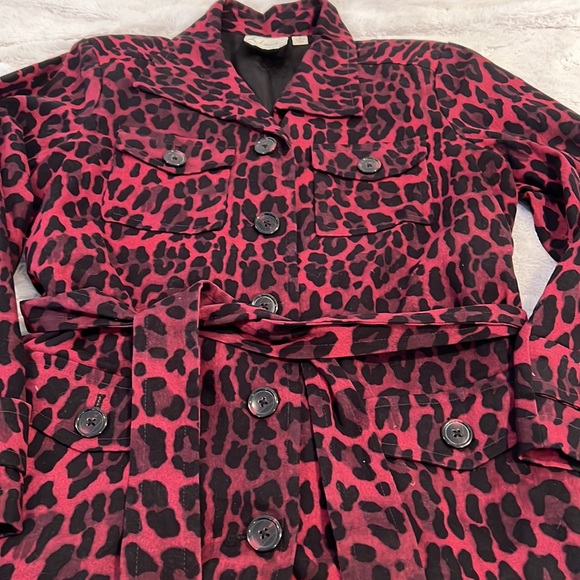 Animal print jacket by Linea. Great for holiday parties! Size Small. - Picture 2 of 7